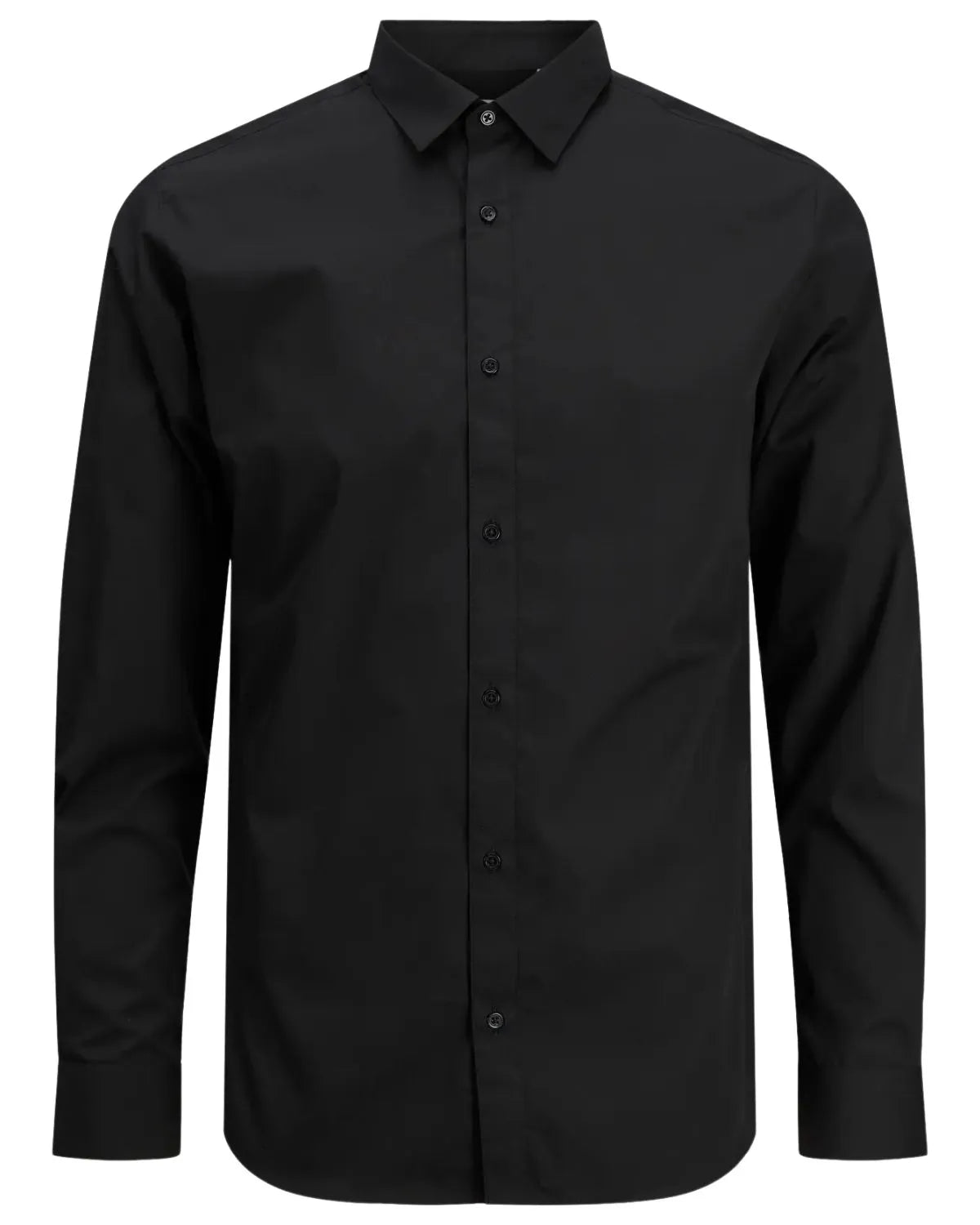 Velká pánská hladká košile s dlouhým rukávem Jack &amp; Jones 12200623 černá