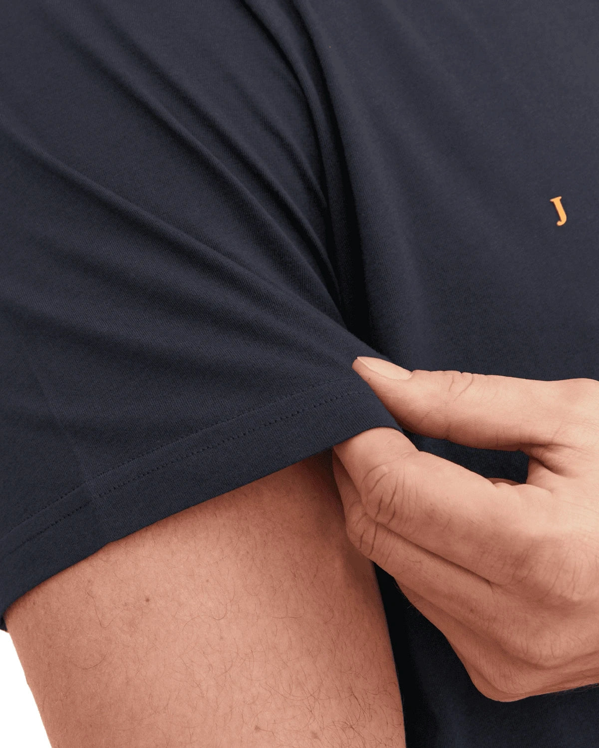 Duża męska koszulka z napisem Jack &amp; Jones 12243625 granatowa – zdjęcie 5