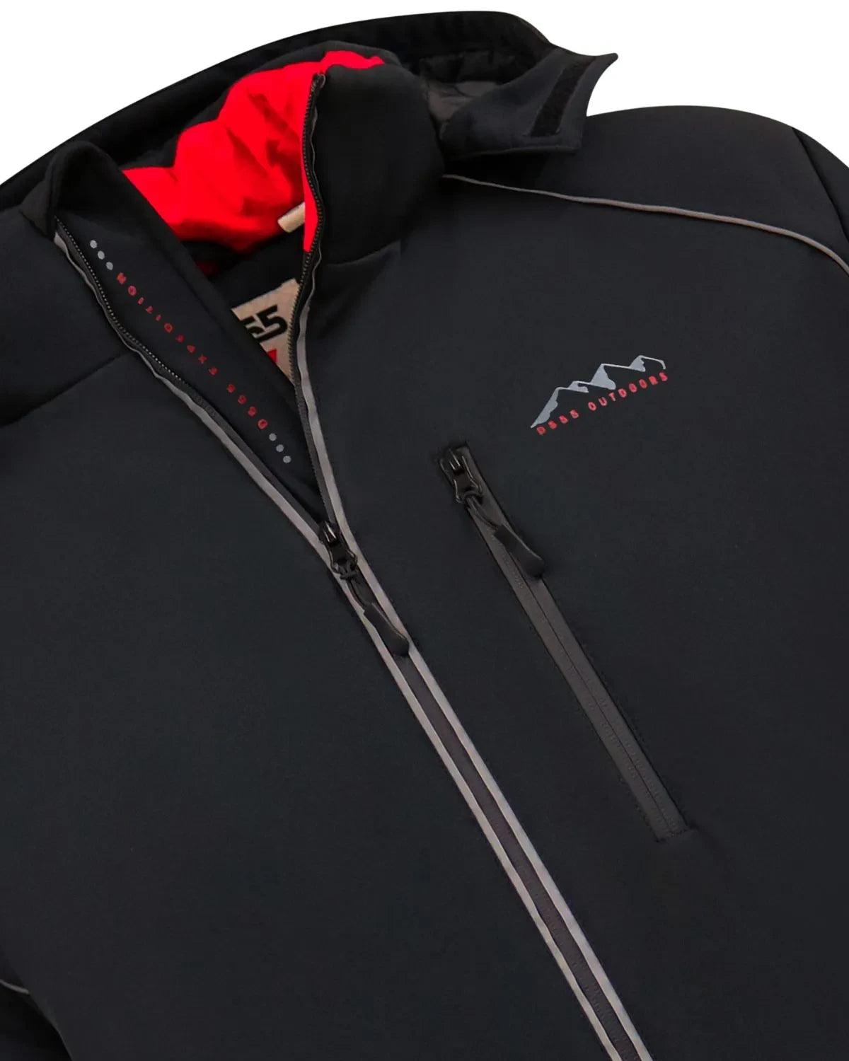 Duża męska kurtka softshell z kapturem Duke D555 Jamie czarna – zdjęcie 4