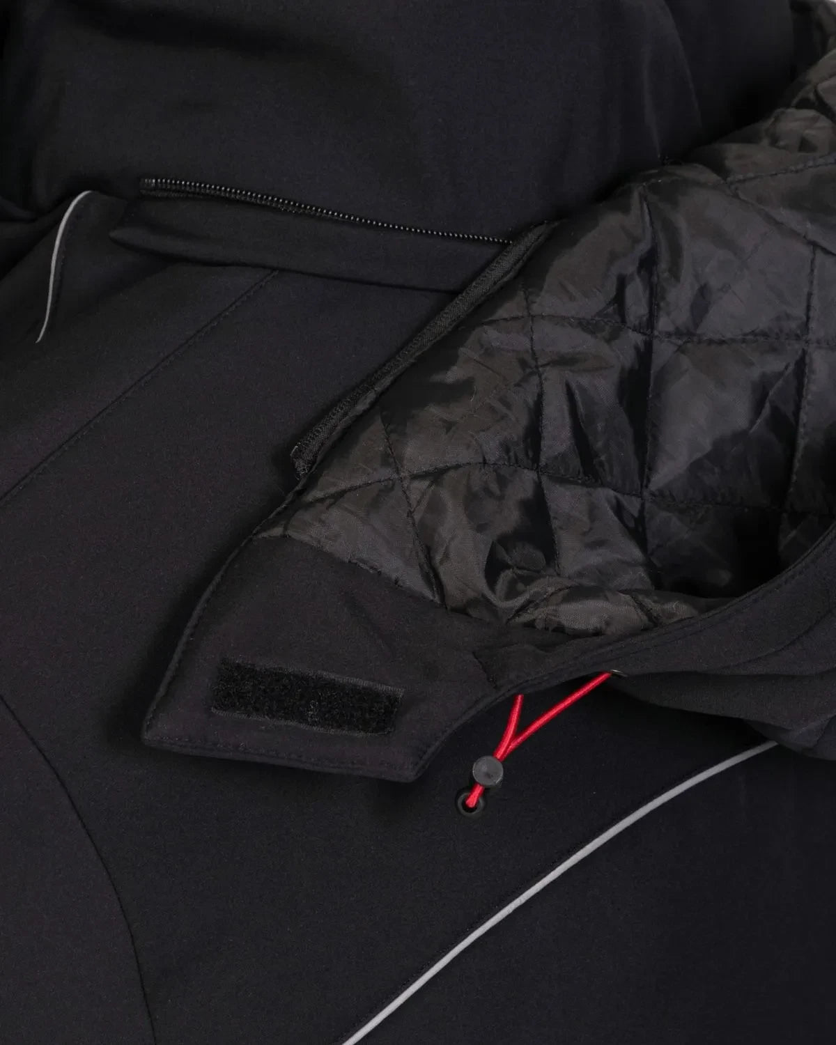 Duża męska kurtka softshell z kapturem Duke D555 Jamie czarna – zdjęcie 6