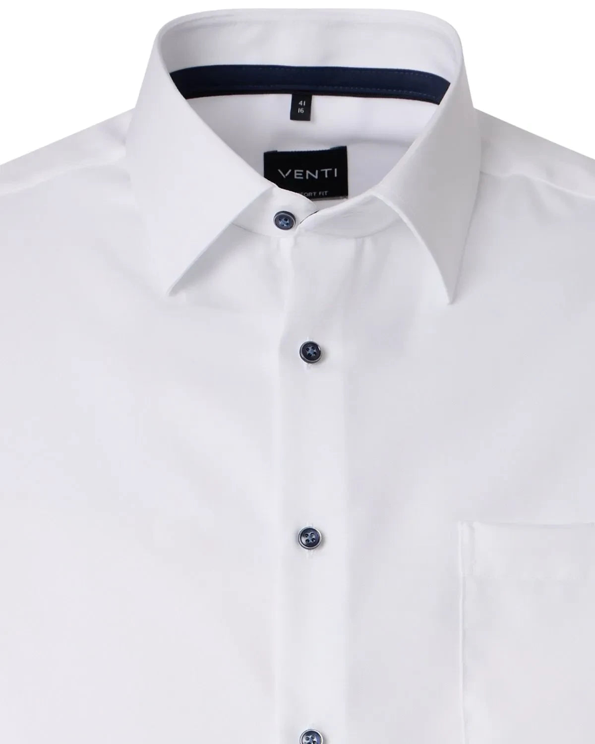Duża męska gładka koszula z długim rękawem NON IRON Venti 226110950-000 biała – zdjęcie 2