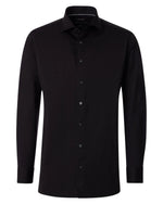 Duża męska elastyczna koszula z długim rękawem gładka NON IRON Venti 226110570-800 czarna