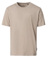 Bezowa meska koszulka t-shirt plus size Casamoda 004200-668 - widok z przodu