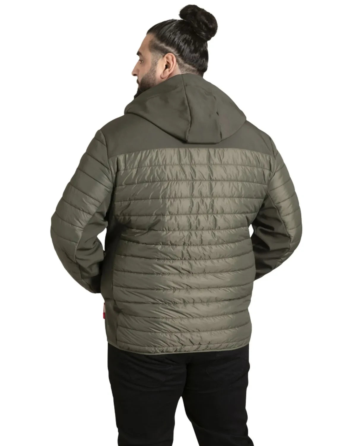 Duża męska hybrydowa kurtka softshell pikowana Duke D555 Northfield khaki – zdjęcie 6