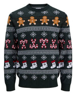 Duży męski sweter świąteczny Jack & Jones 12301734 ciemnozielony – zdjęcie 1