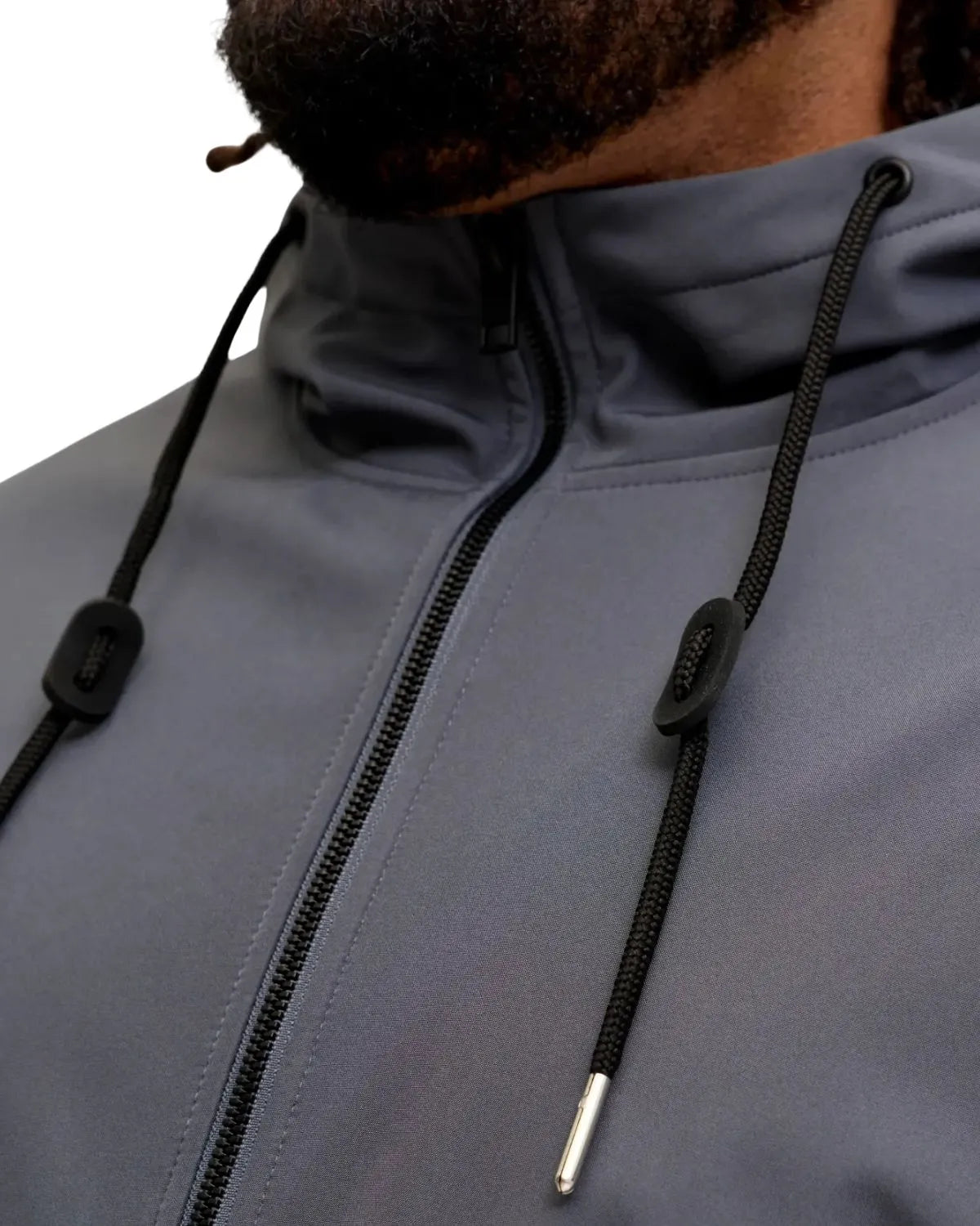 Duża męska kurtka z kapturem softshell Jack &amp; Jones 12236331 szara