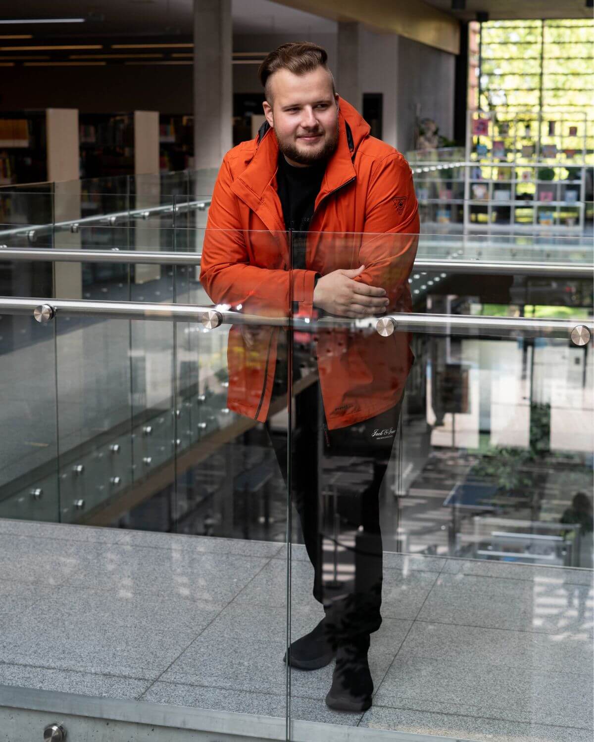 Velká pánská nepromokavá bunda s kapucí Redpoint Len 4.0 cihlová