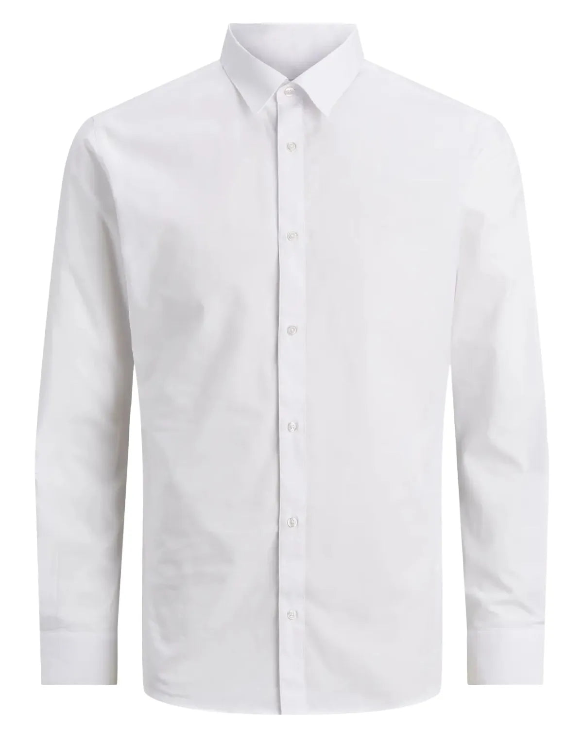 Duża męska gładka koszula długi rękaw Jack &amp; Jones 12200623 biała