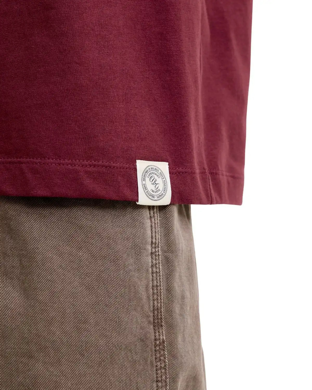 Duża męska koszulka z nadrukiem Jack &amp; Jones 12301371 bordowa