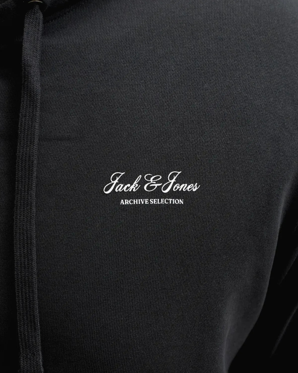 Duża męska bluza wkładana przez głowę Jack &amp; Jones 12299671 czarna