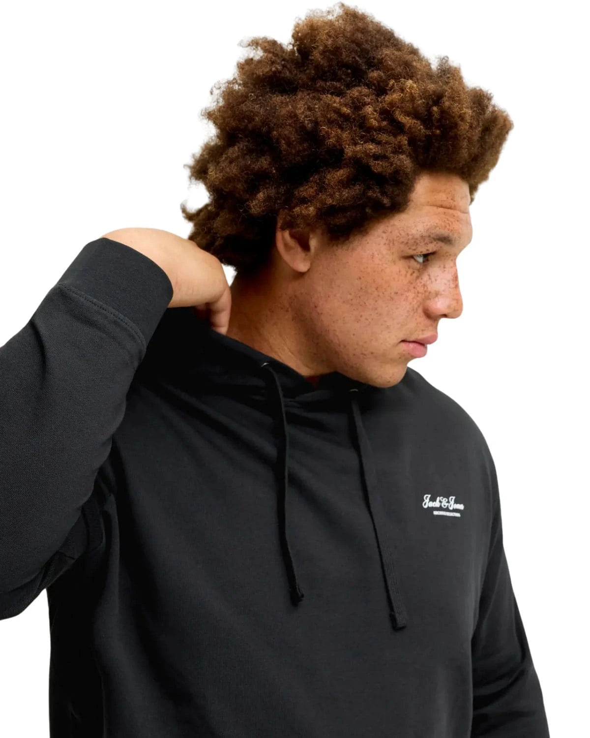 Duża męska bluza wkładana przez głowę Jack &amp; Jones 12299671 czarna