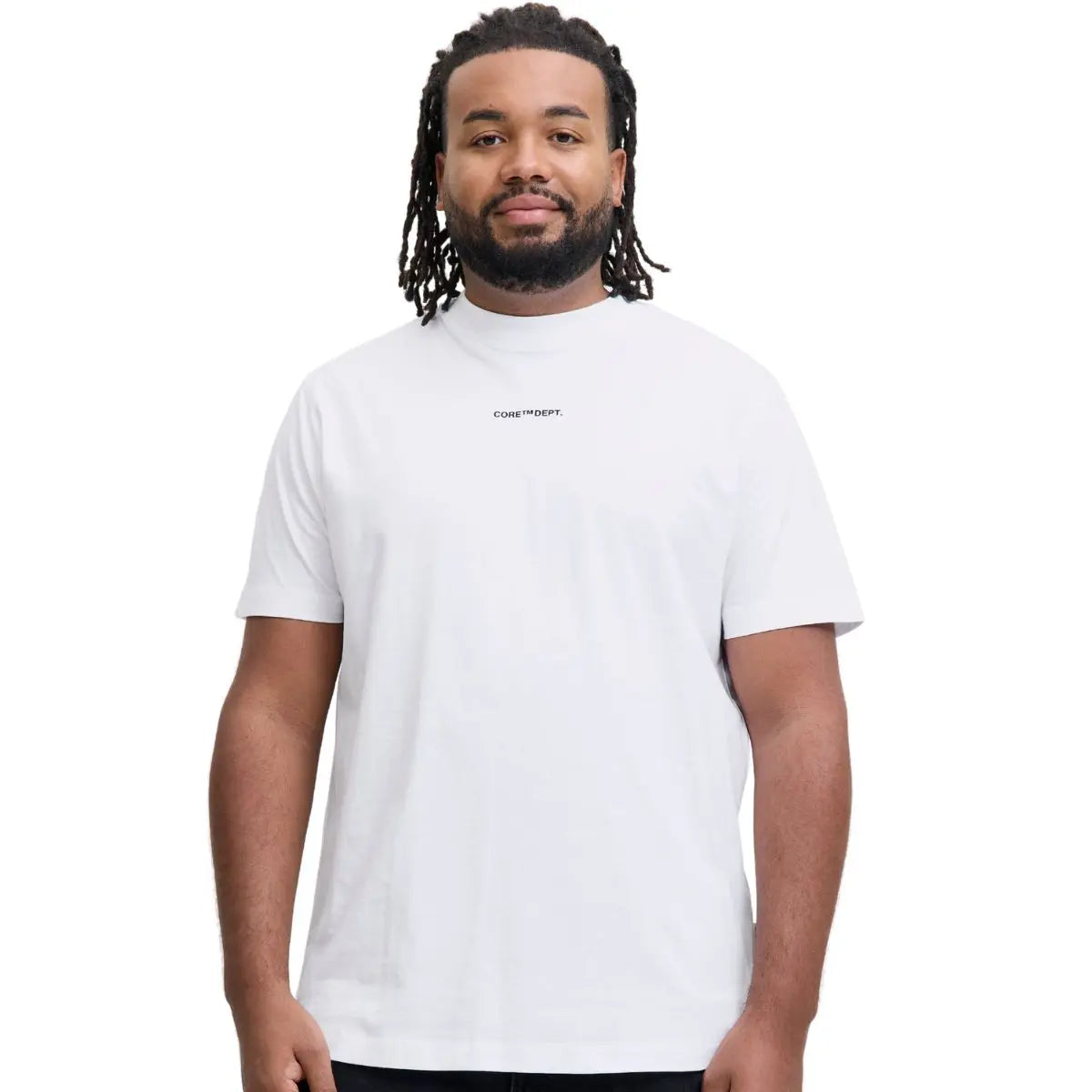 Duża męska koszulka t-shirt  z nadrukiem na plecach Jack &amp; Jones 12288178 biały