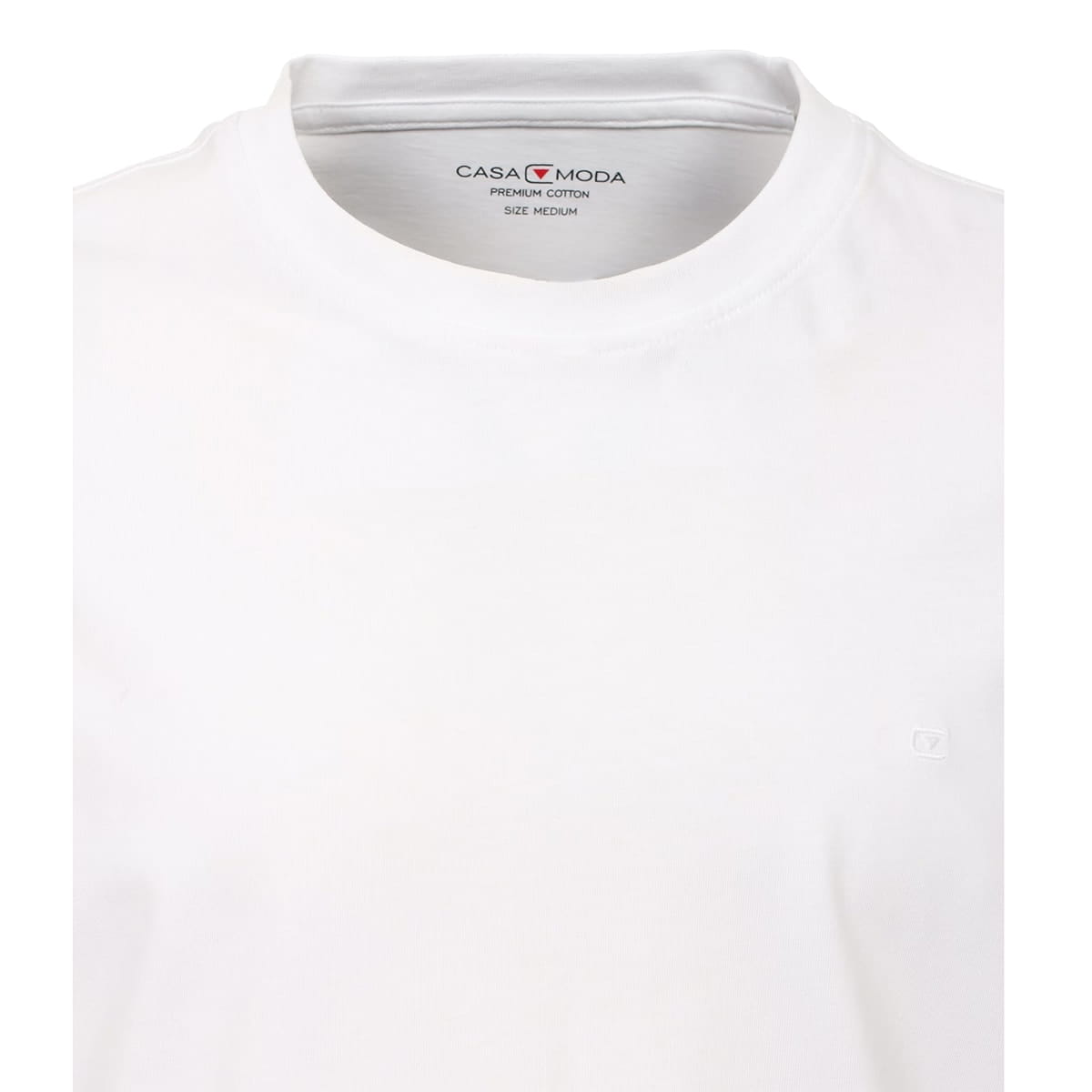Duże męskie koszulki gładkie t-shirty 2 sztuki Casa Moda 092500-000 białe