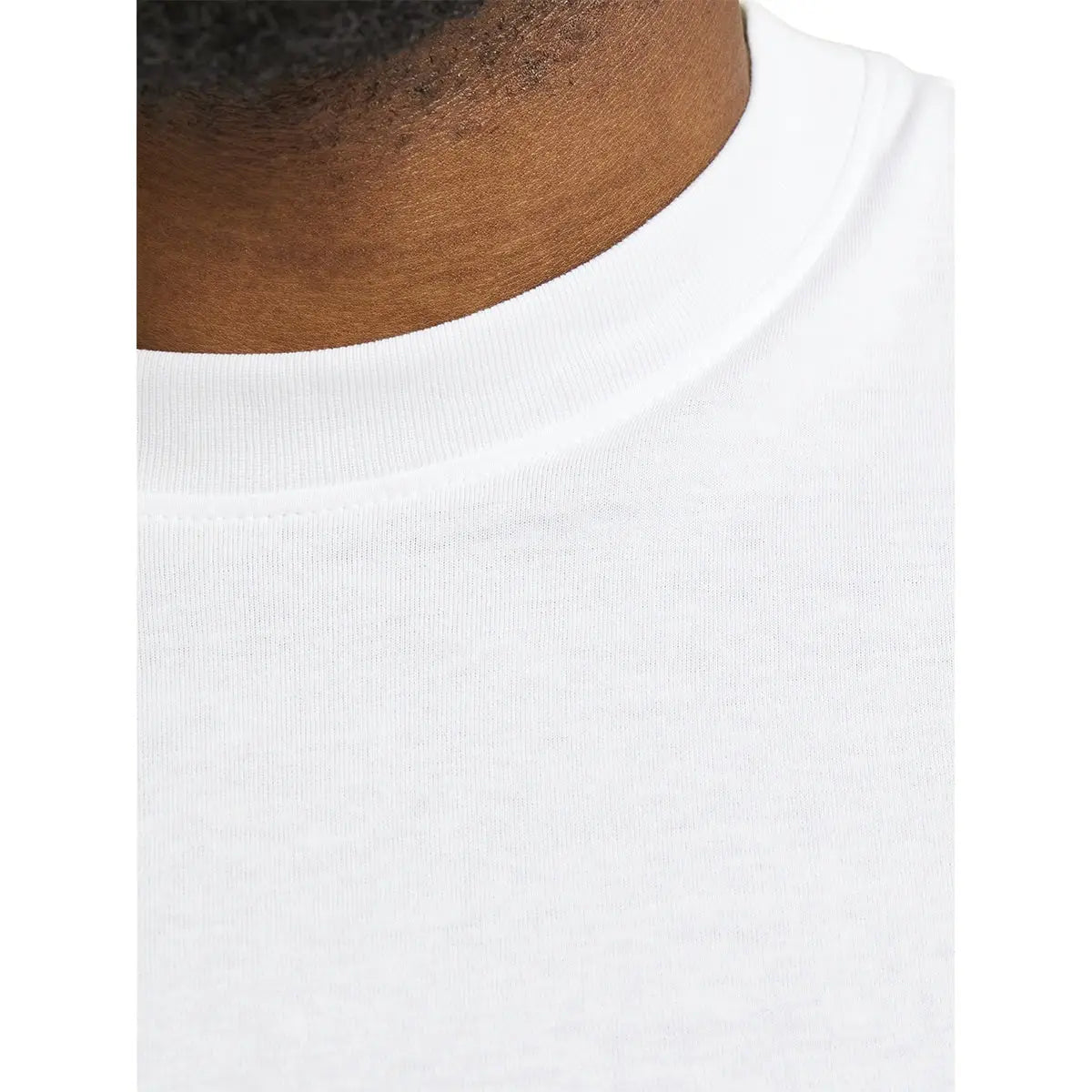 Duża męska koszulka z krótkim rękawem t-shirt gładki Jack &amp; Jones 12250623 biała