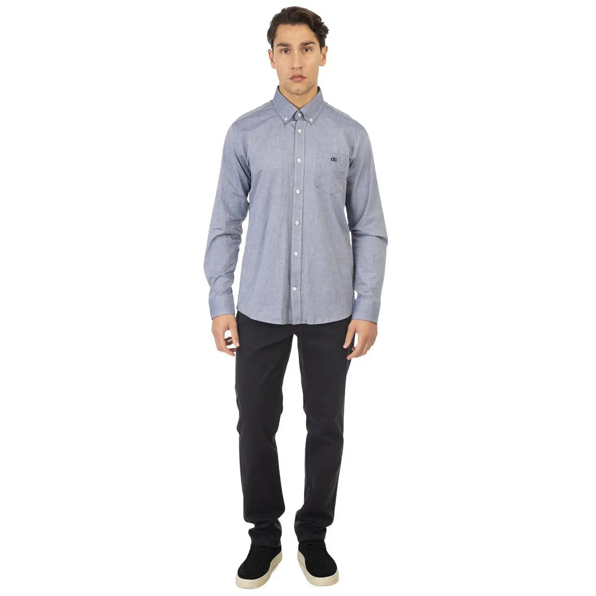 Duże męskie spodnie chinosy Double Urban Outfitters CP-4018 ciemnogranatowe