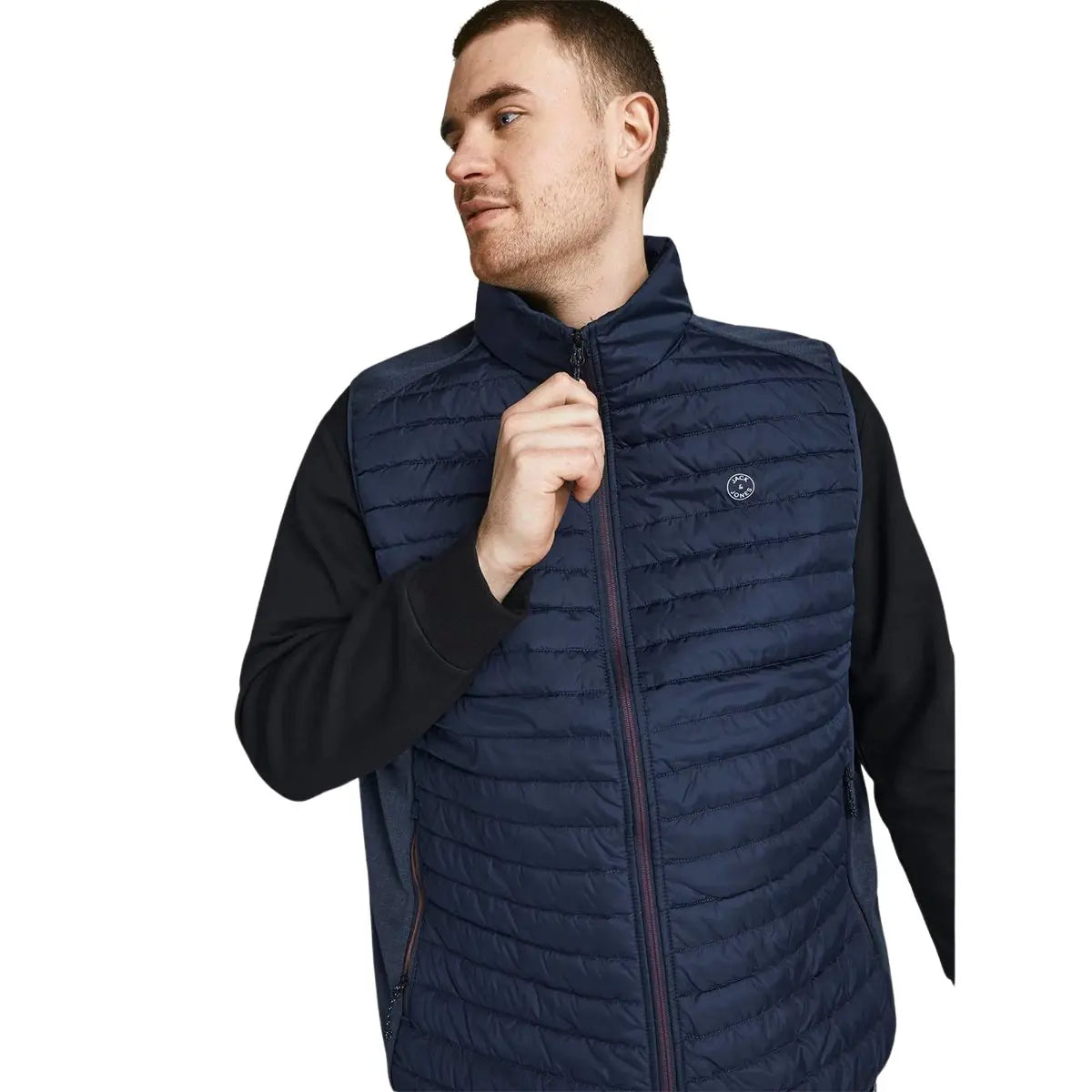 Velká pánská vesta se stojáčkem Jack &amp; Jones 12205347 tmavě modrá