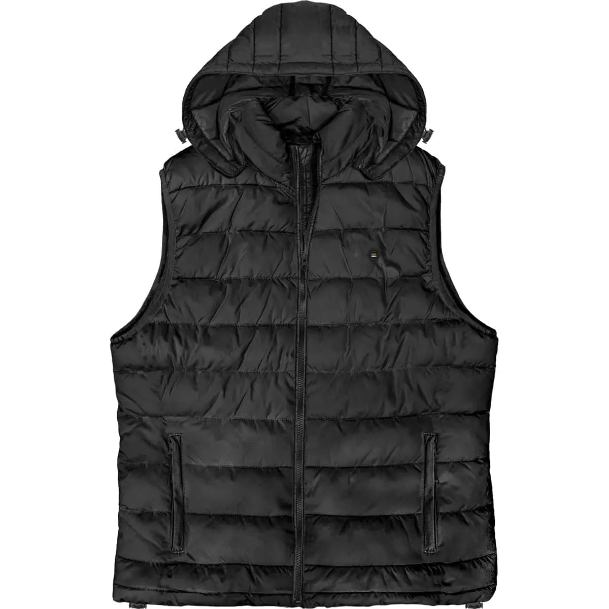 Duży męski bezrękawnik kamizelka z kapturem Double Urban Outfitters SMJK-2001 czarna