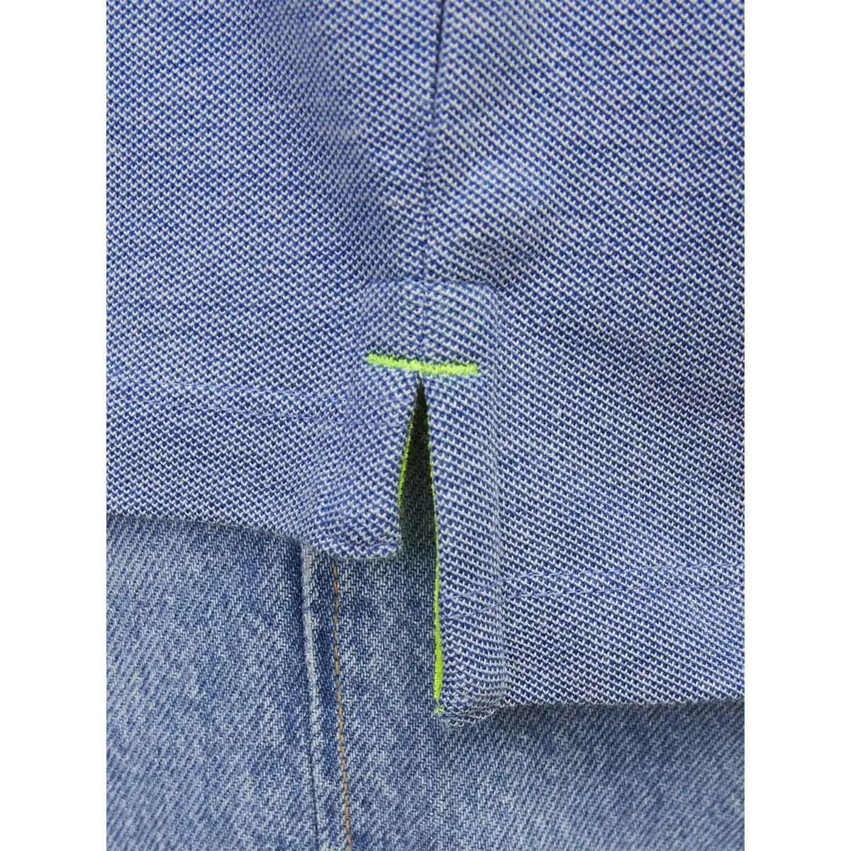 Duża męska polówka koszulka z kołnierzykiem Jack &amp; Jones 12143859 błękitna neon