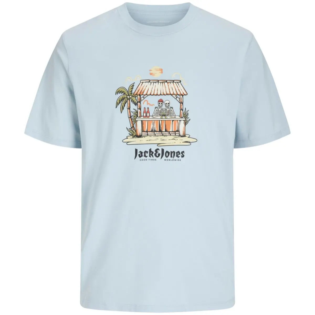 Duże męskie t-shirty koszulki w pastelowych kolorach nadruk 4 sztuki Jack &amp; Jones 12285052 multi