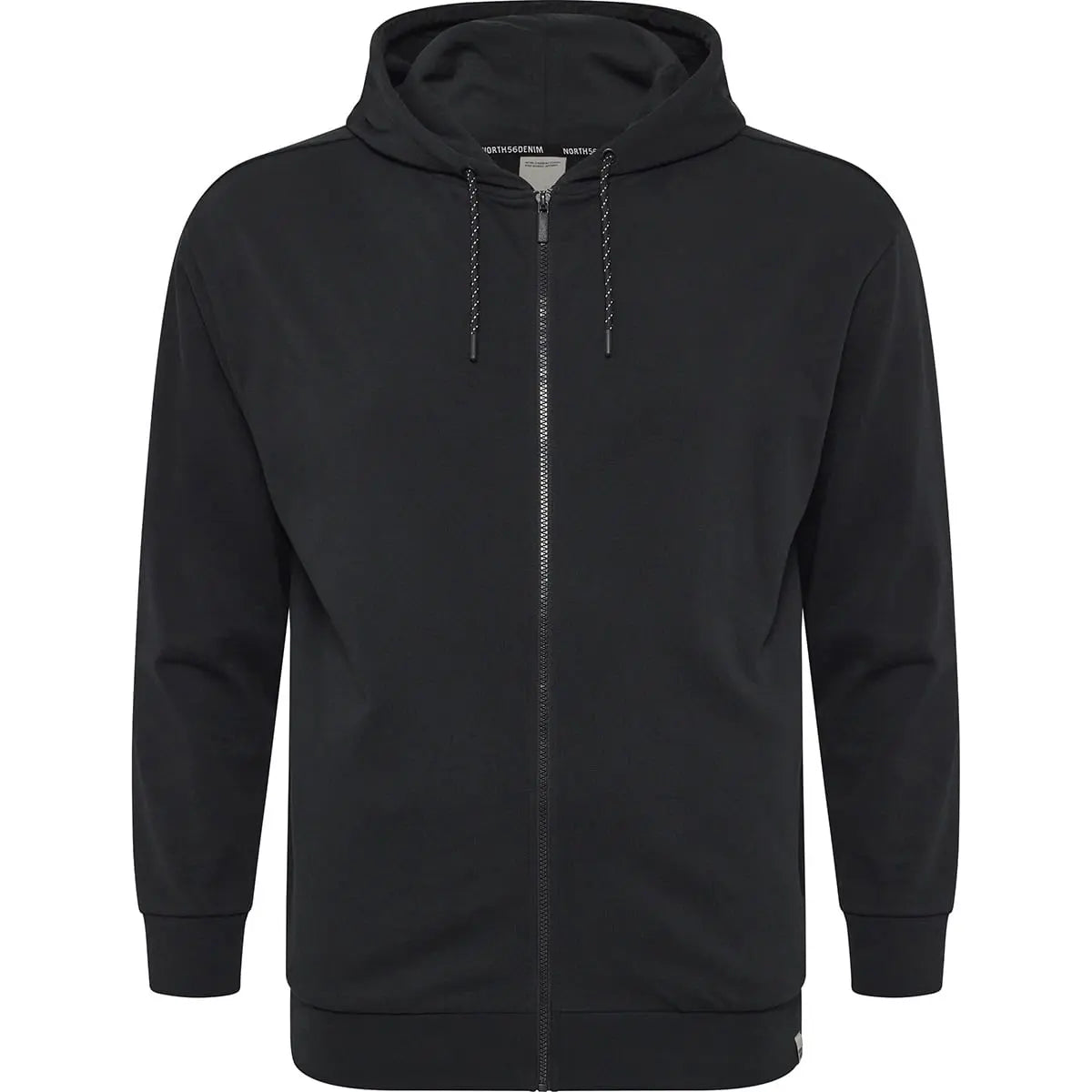 Duża bluza męska rozpinana gładka z kapturem North 56°4 99330-0099 czarna