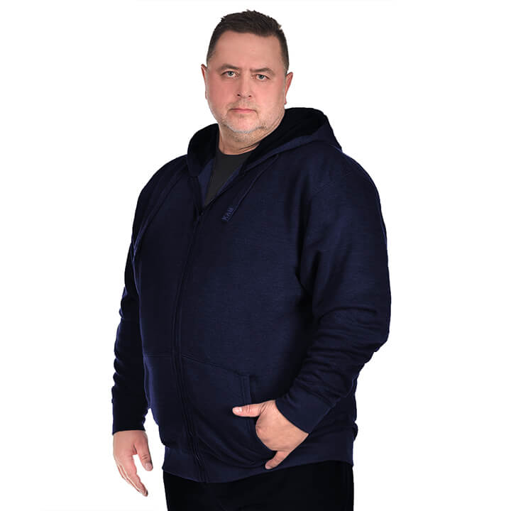 Duża męska rozpinana bluza Kam 503H granatowa