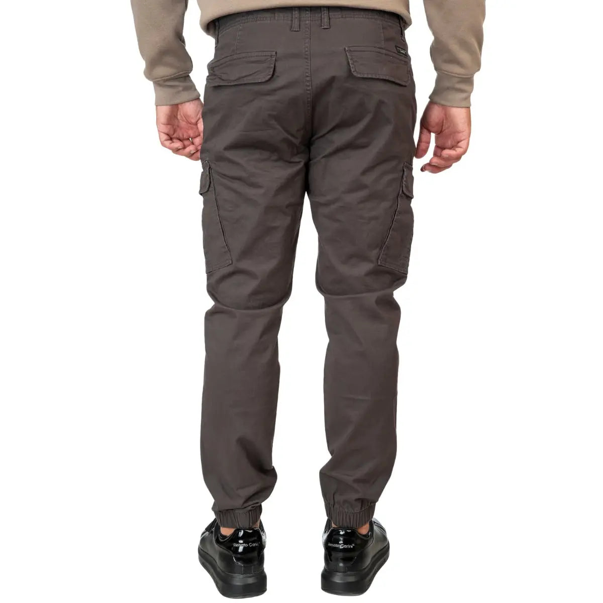 Velké pánské cargo kalhoty se stahovacím lemem Double Urban Outfitters CCP-4066 tmavě šedé