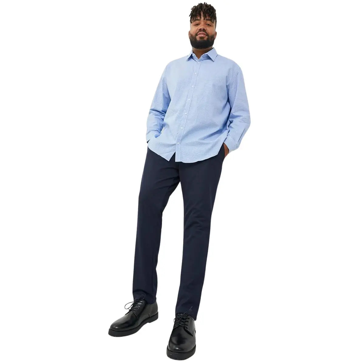 Pánské velké chino kalhoty Jack &amp; Jones 12250503 tmavě modré