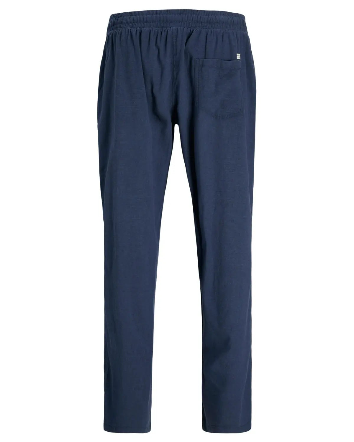 Pánské velké chino kalhoty s lnem Jack &amp; Jones 12294266 tmavě modré