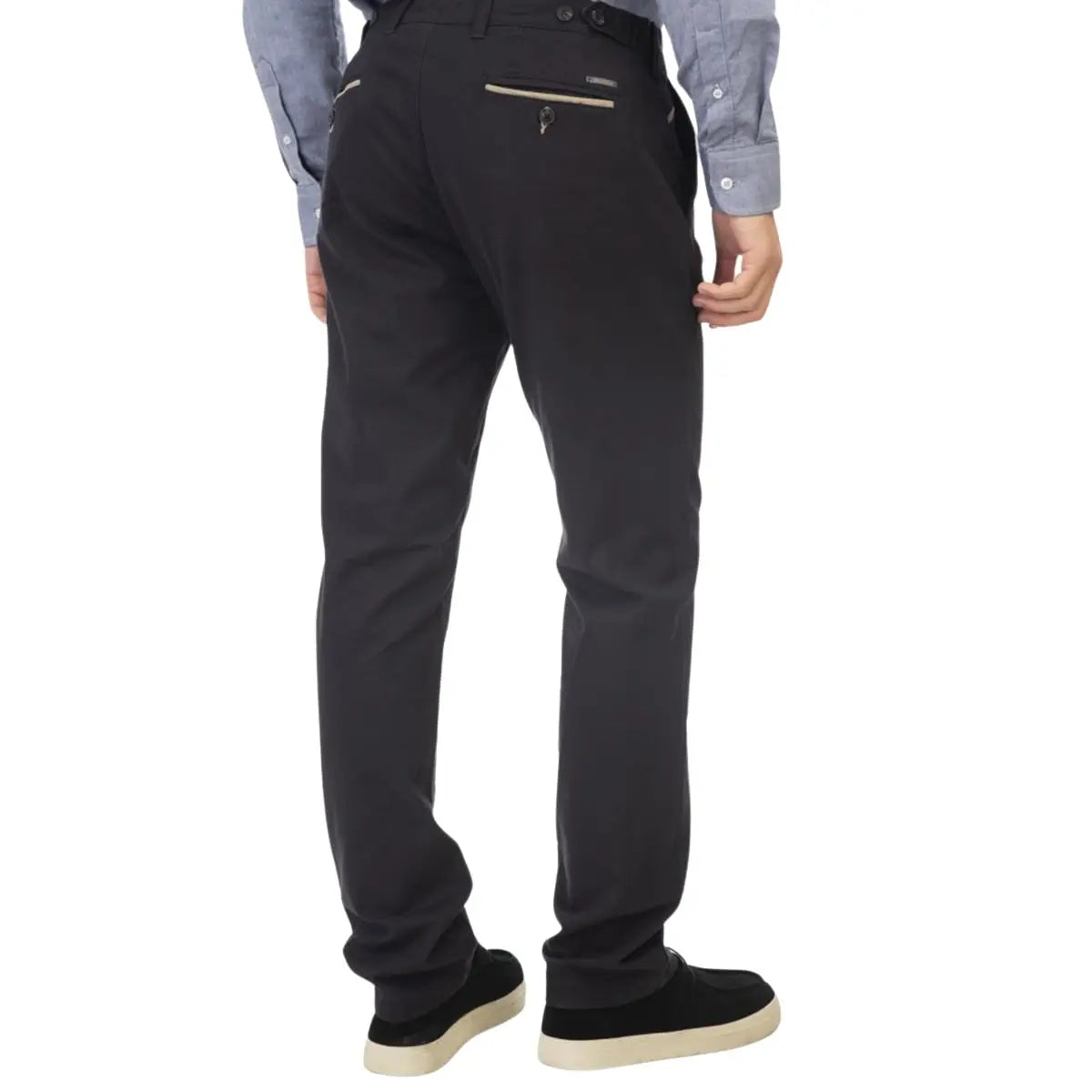 Duże męskie spodnie chinosy Double Urban Outfitters CP-4018 ciemnogranatowe