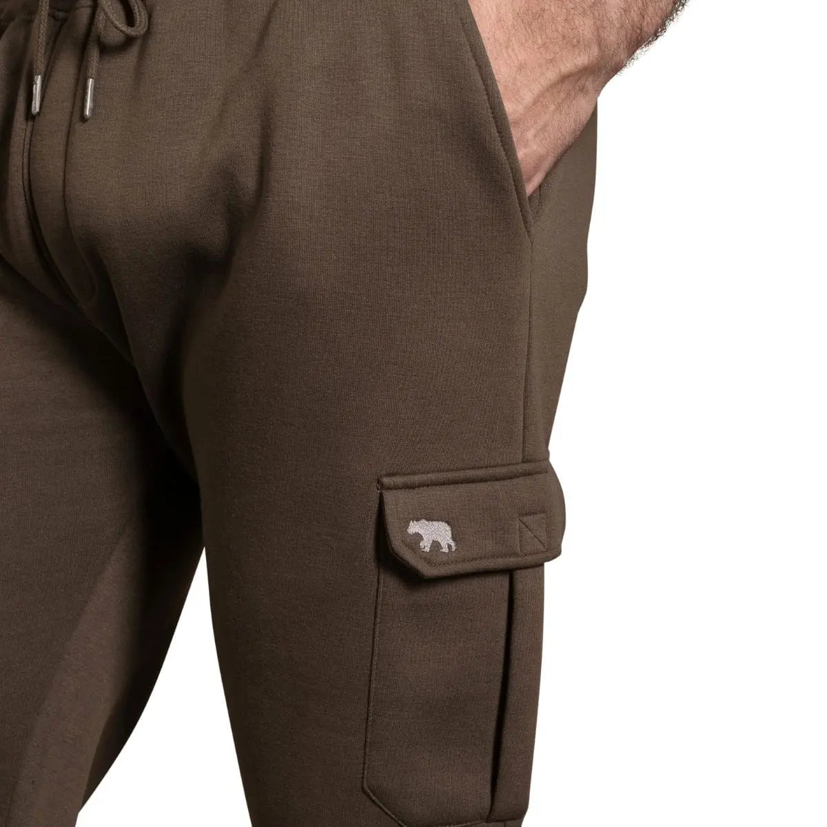 Velké pánské tepláky se stahovacími lemy Duke D555 Edinburgh 2 khaki