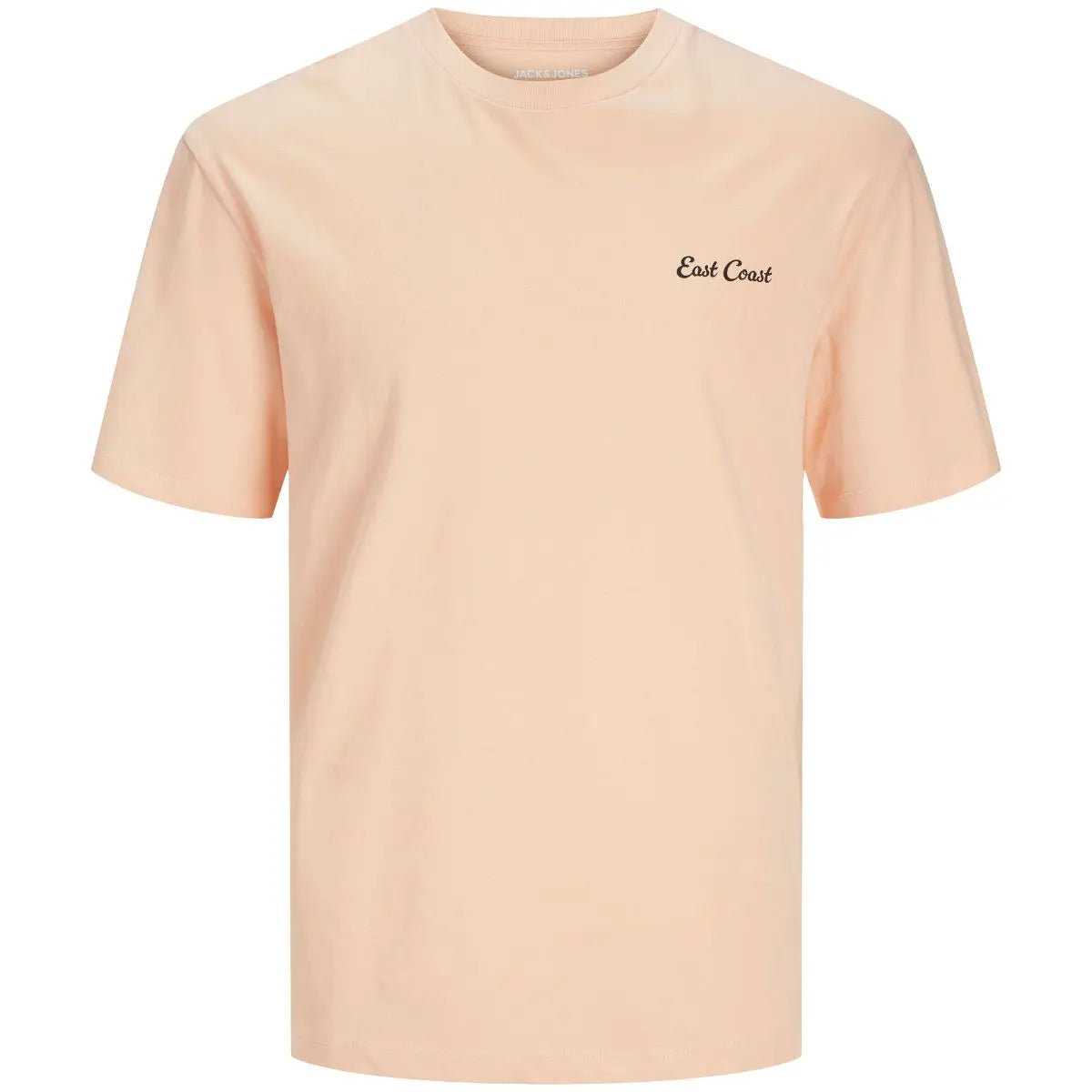Duża męska koszulka t-shirt nadruk na plecach Jack &amp; Jones 12275741 brzoskwiniowy