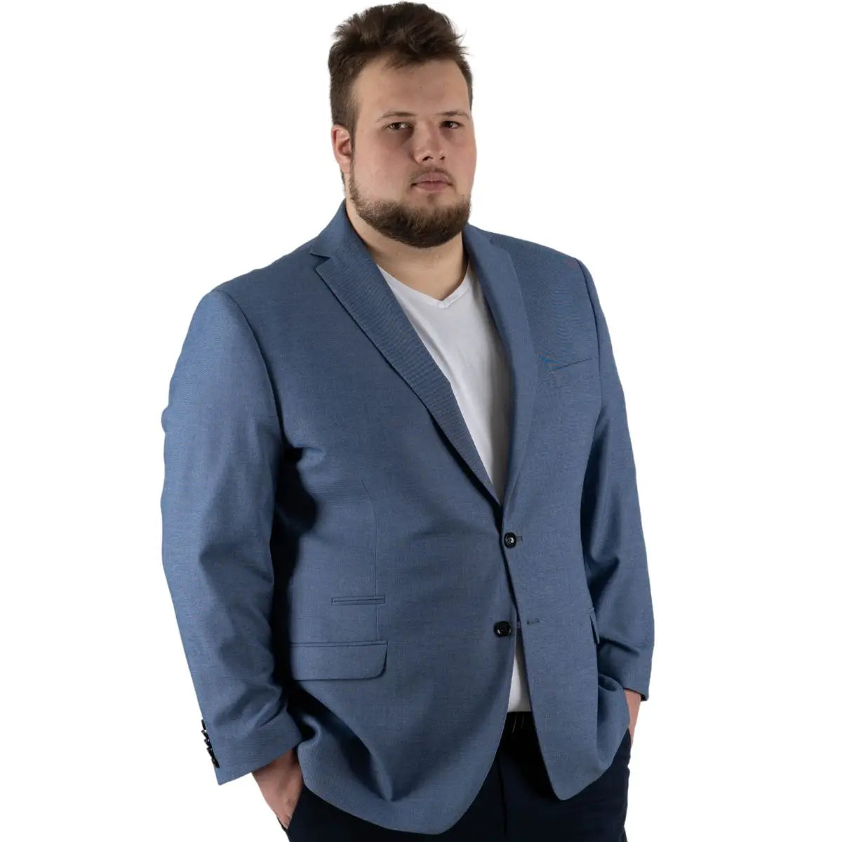 Duża męska marynarka plus size  Konik Edmund 610 ciemnoniebieska
