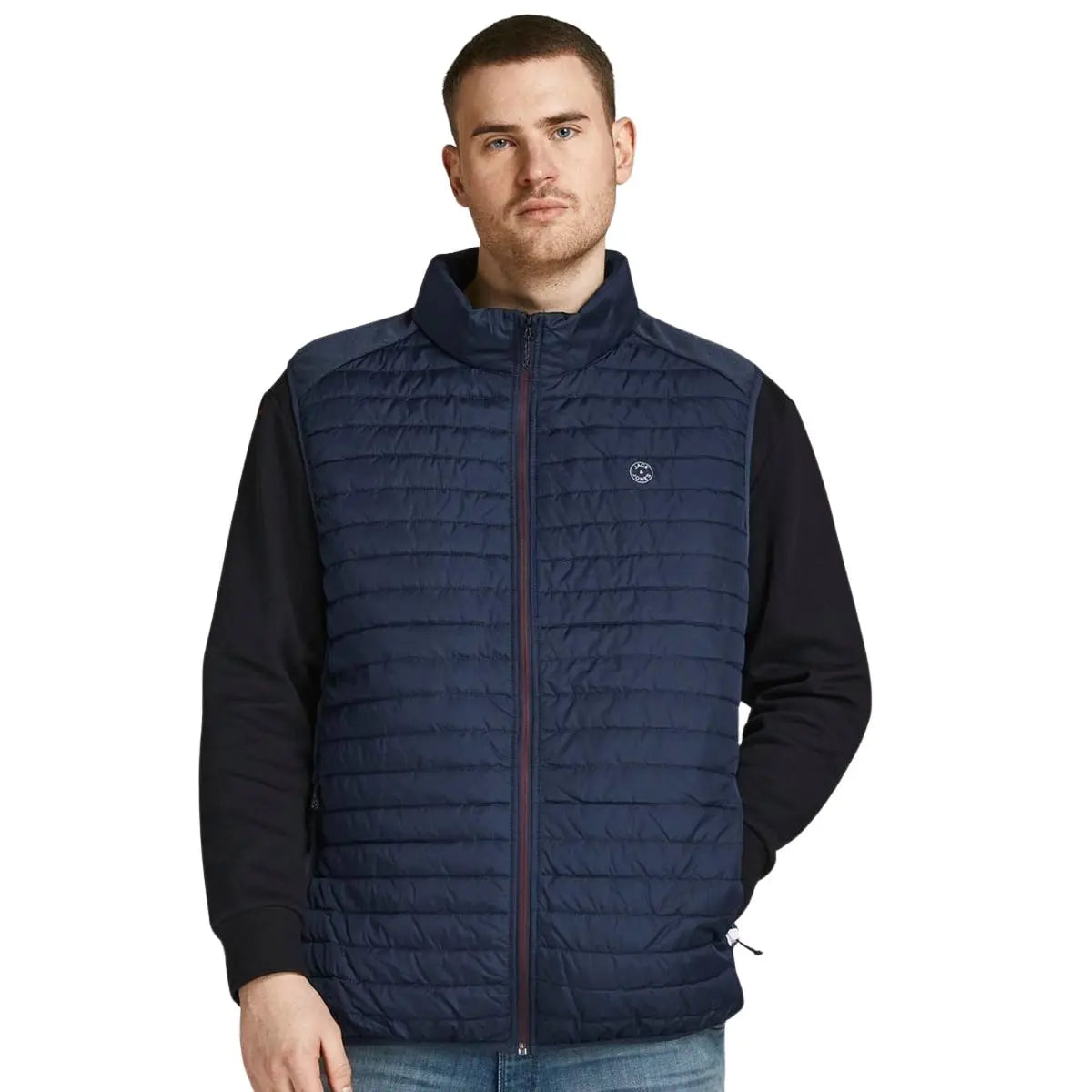 Velká pánská vesta se stojáčkem Jack &amp; Jones 12205347 tmavě modrá