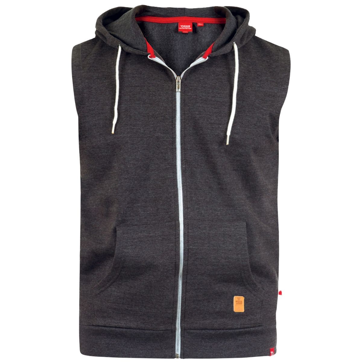 Duża męska bluza bezrękawnik Duke D555 Blake szary