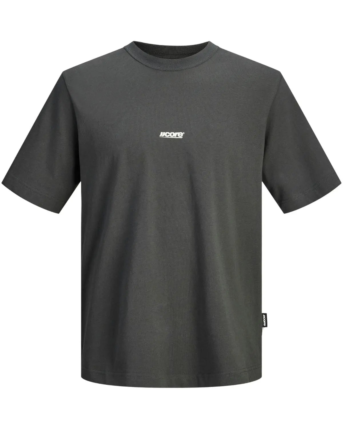 Duża męska koszulka krótki rękaw t-shirt z nadrukiem na plecach Jack &amp; Jones 12297261 ciemnoszary