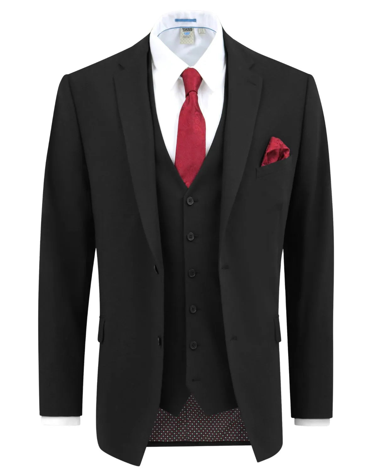Velké pánské hladké elegantní vycházkové sako Duke Ted černé