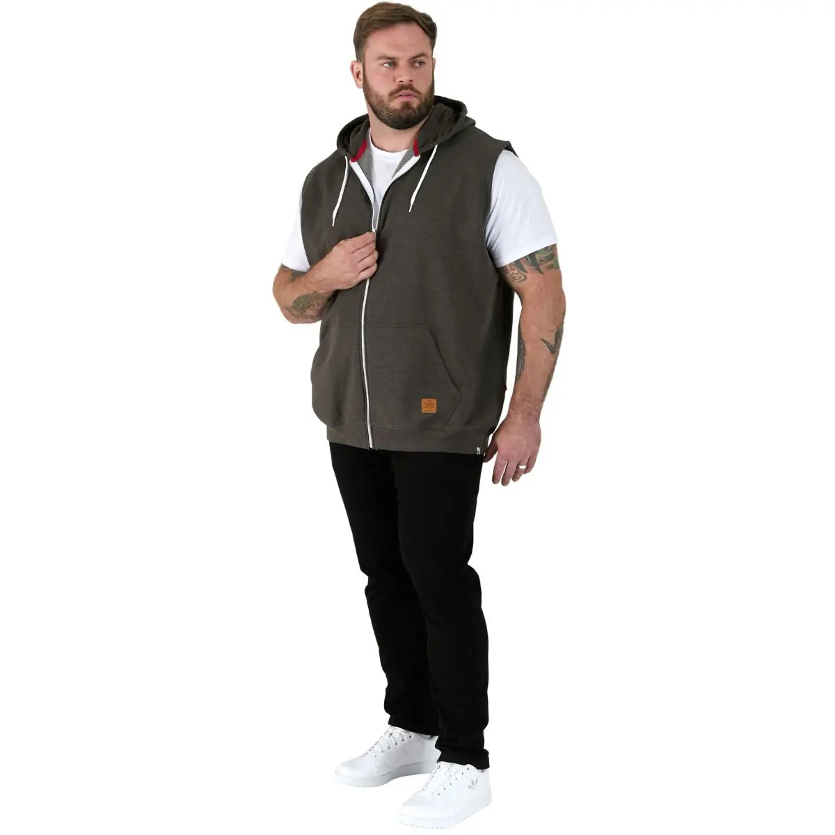 Duża męska bluza bezrękawnik Duke D555 Blake szary