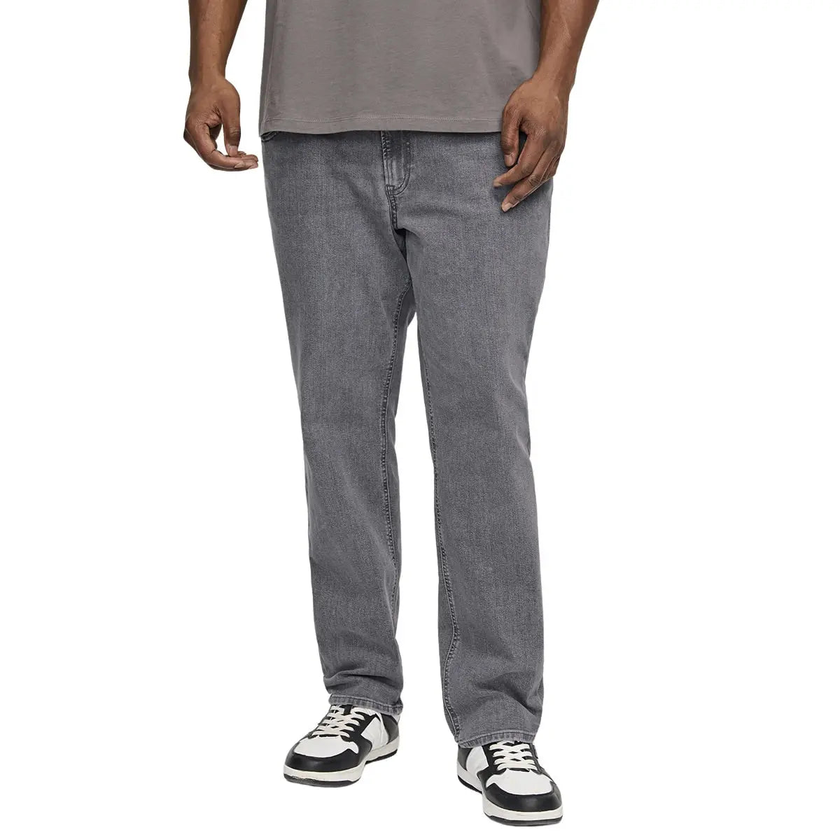 Duże męskie spodnie jeansowe Jack &amp; Jones 12277691 jasnoszare