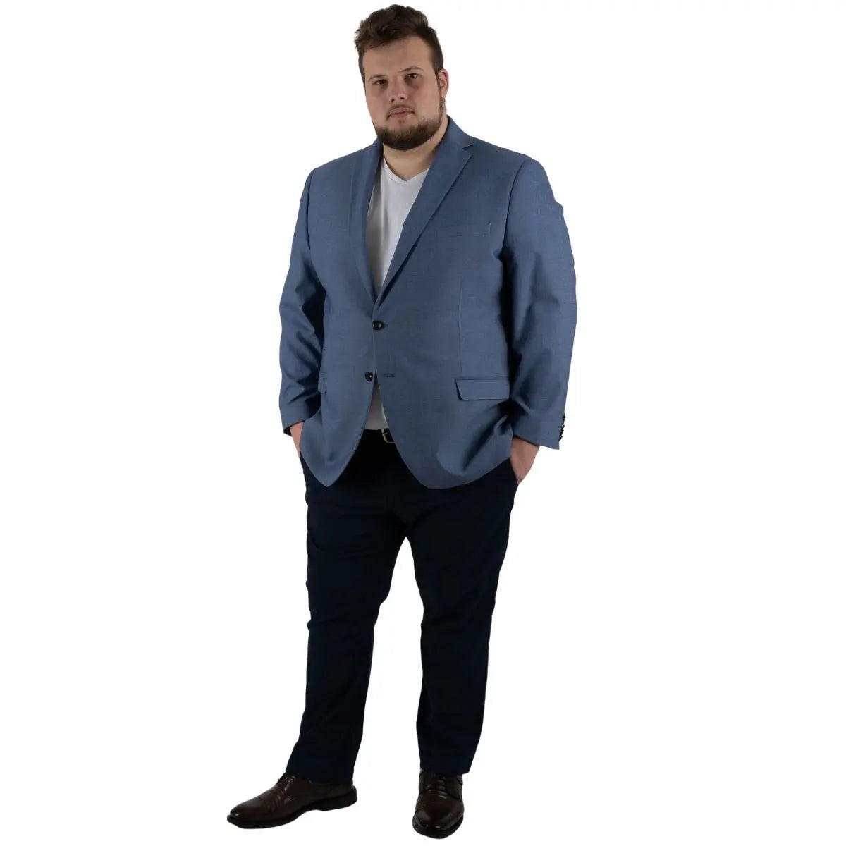 Duża męska marynarka plus size  Konik Edmund 610 ciemnoniebieska