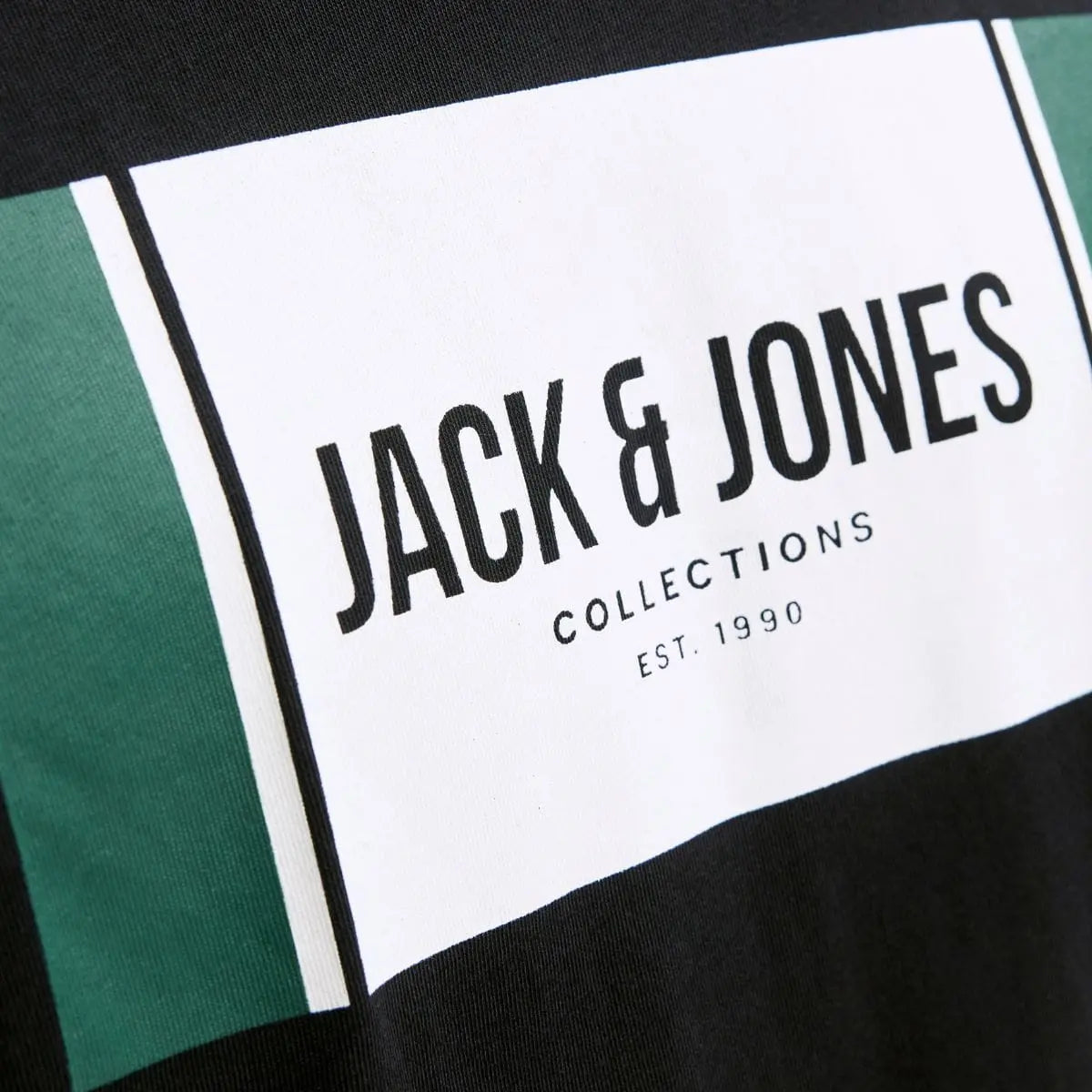 Duży męski t-shirt  koszulka z nadrukiem krótkim rękawem Jack &amp; Jones 12285530 czarna
