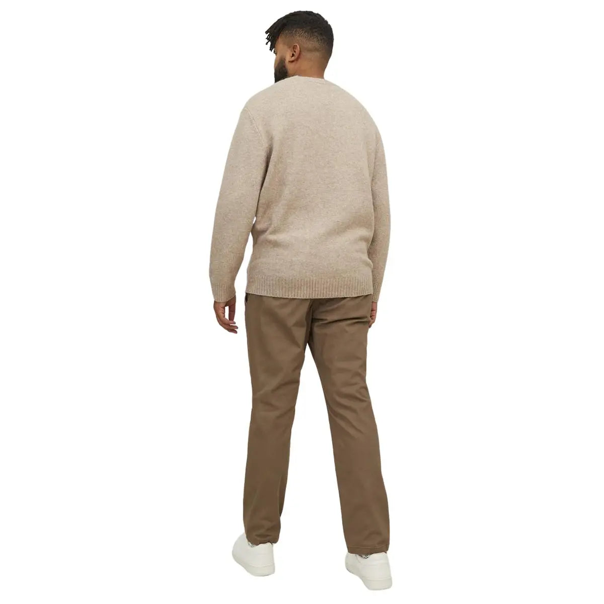 Velké pánské chino kalhoty Jack &amp; Jones 12243603 světle hnědé