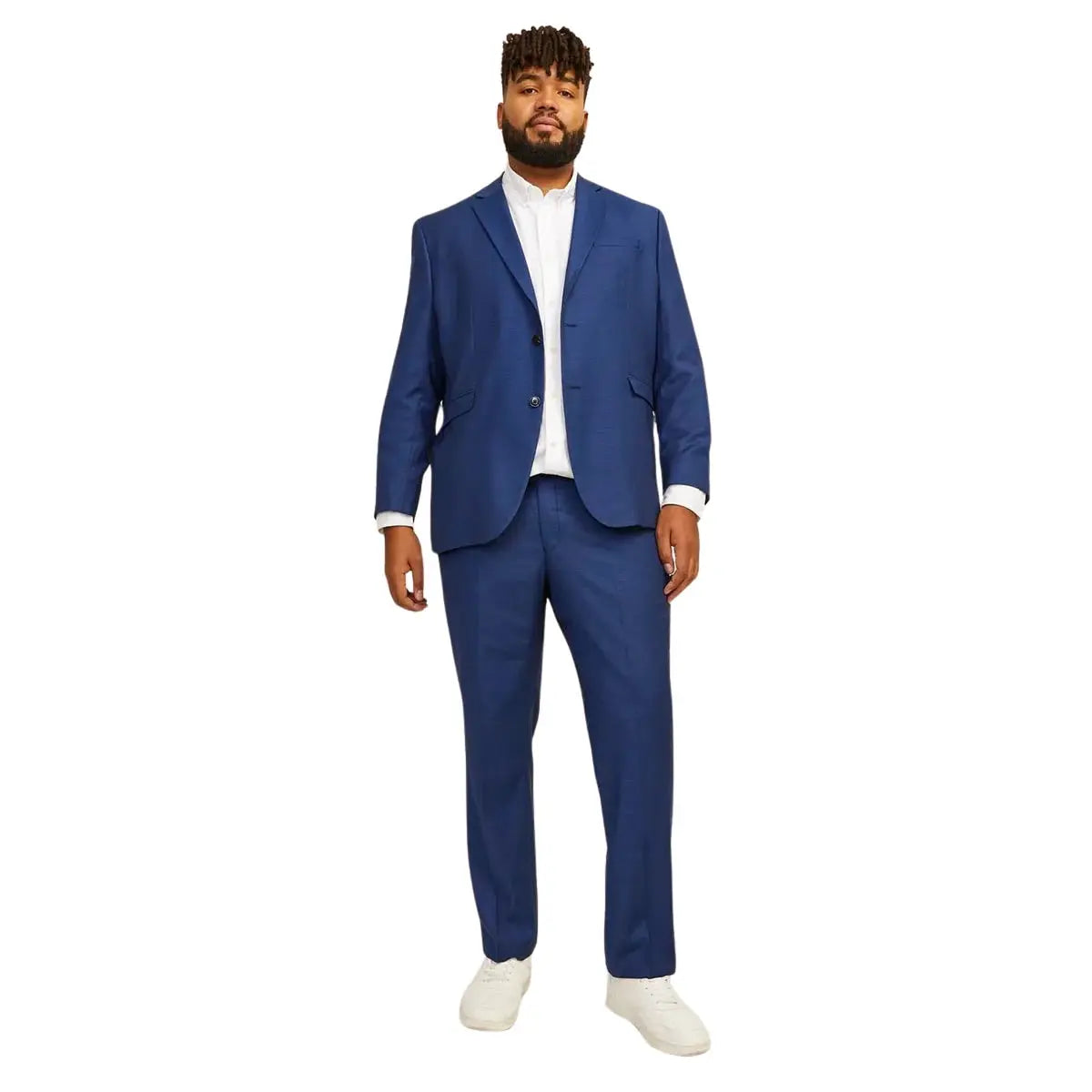 Velké pánské elegantní kalhoty Jack &amp; Jones 12263989 tmavě modré