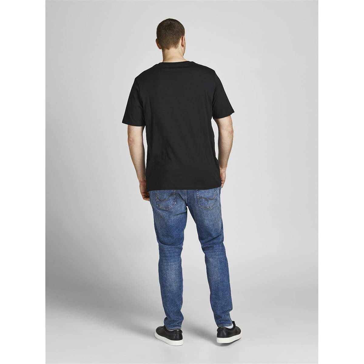 Pánské velké tričko Jack &amp; Jones 12184987 černé