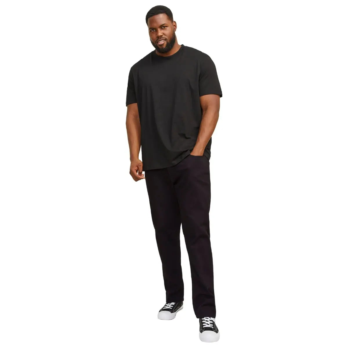 Duże męskie spodnie jeansowe Jack &amp; Jones 12153645 czarne
