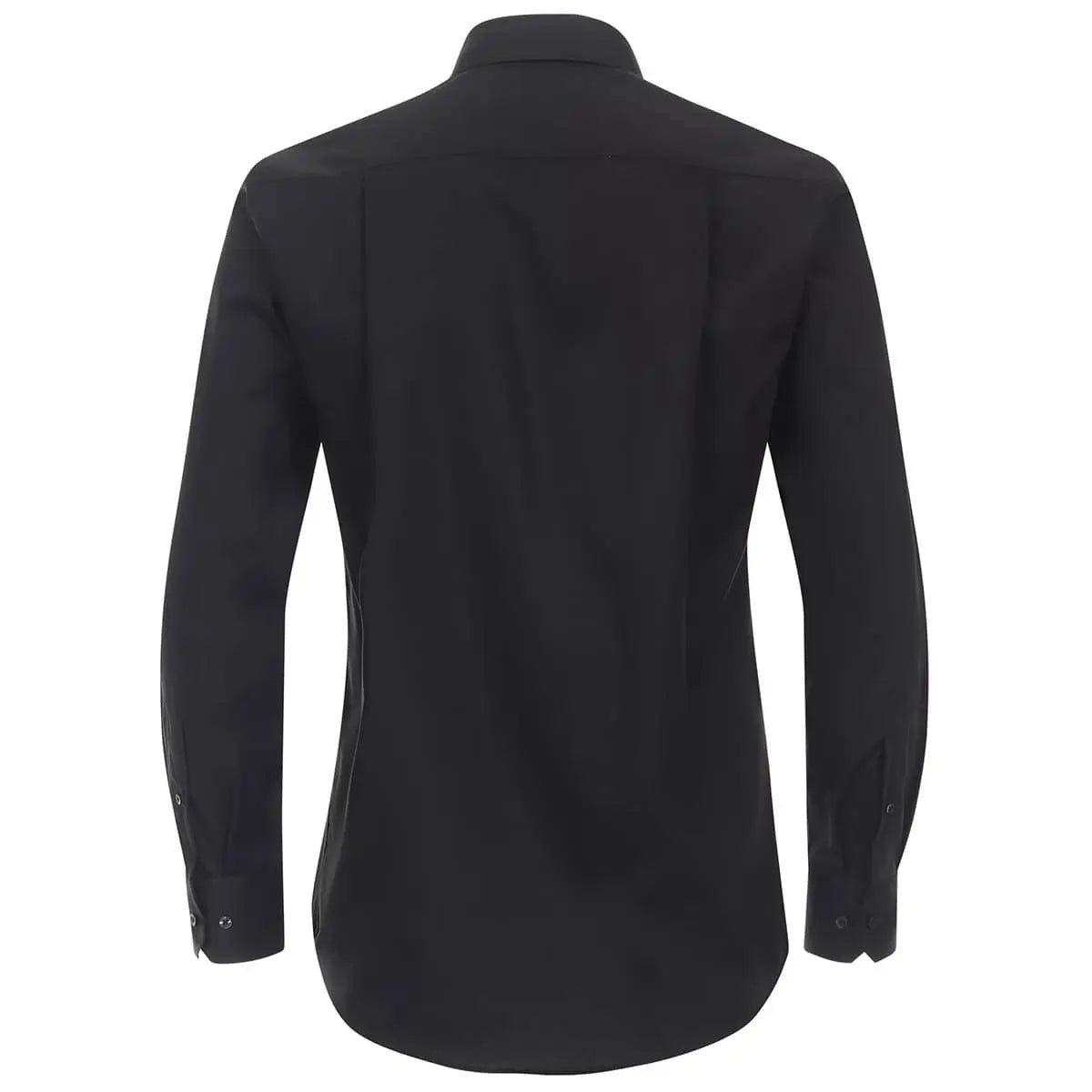 Duża męska gładka elegancka koszula z długim rękawem Redmond 140100-90 czarna