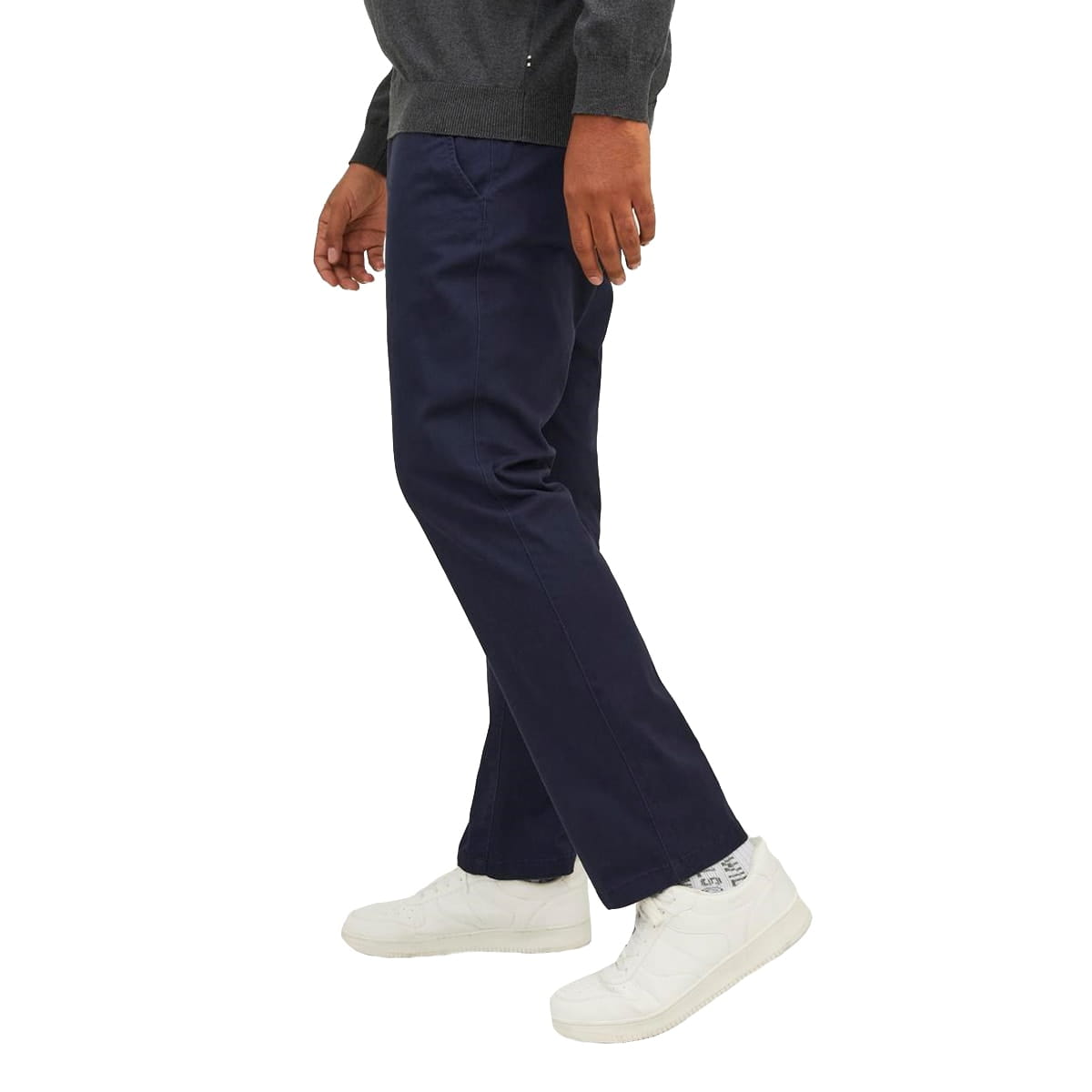 Jack &amp; Jones velké pánské kalhoty chinos 12243603 navy blue