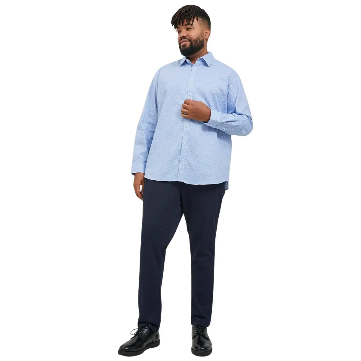 Pánské velké chino kalhoty Jack &amp; Jones 12250503 tmavě modré