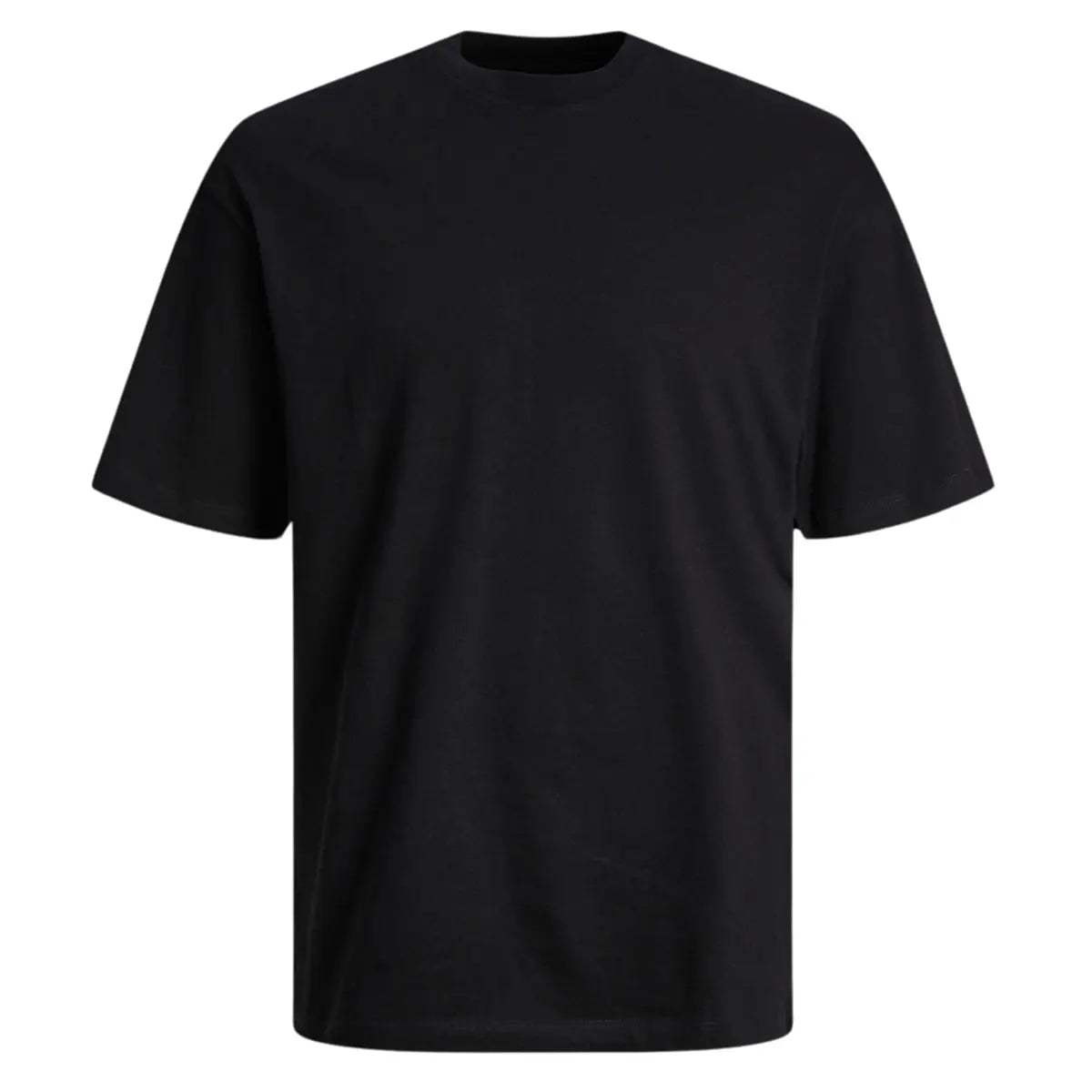 Duża męska koszulka z krótkim rękawem t-shirt gładki Jack &amp; Jones 12250623 czarna
