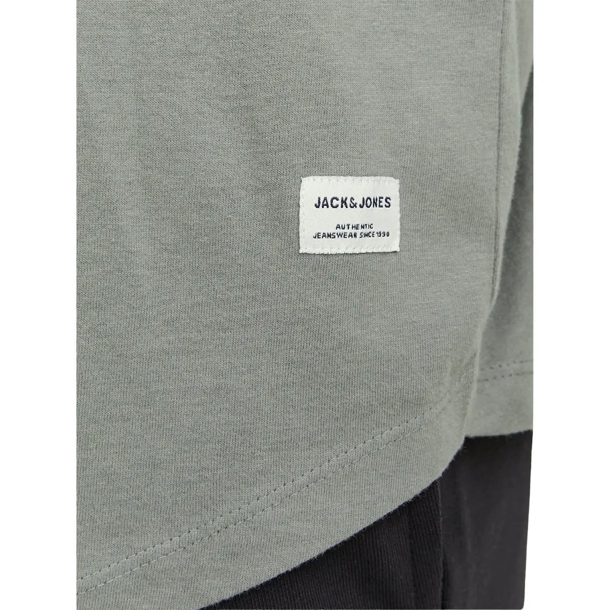 Velké pánské tričko s krátkým rukávem jednobarevné Jack &amp; Jones 12184933 šedozelený
