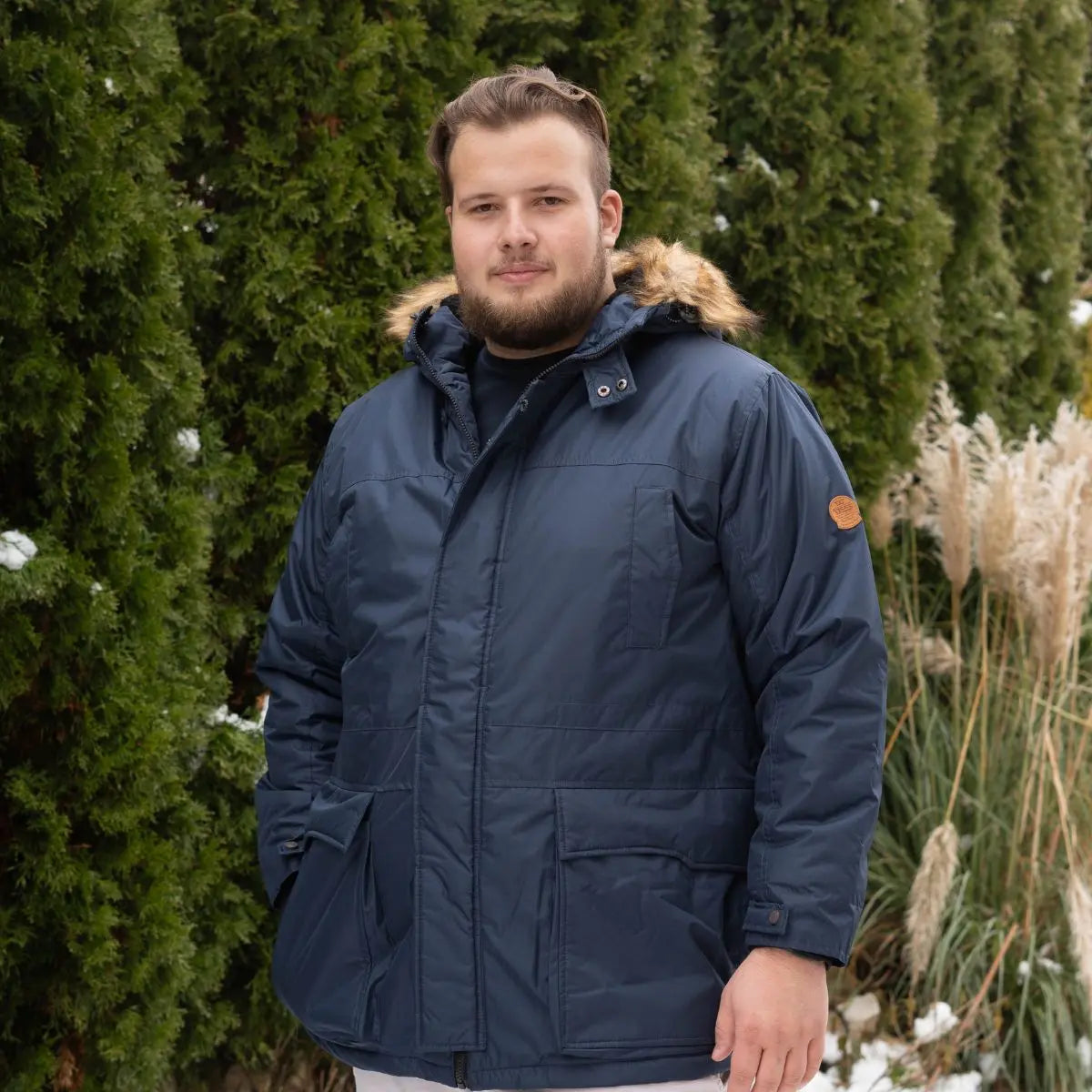 Duża męska kurtka jesienno/zimowa Duke D555 Lovett granatowa